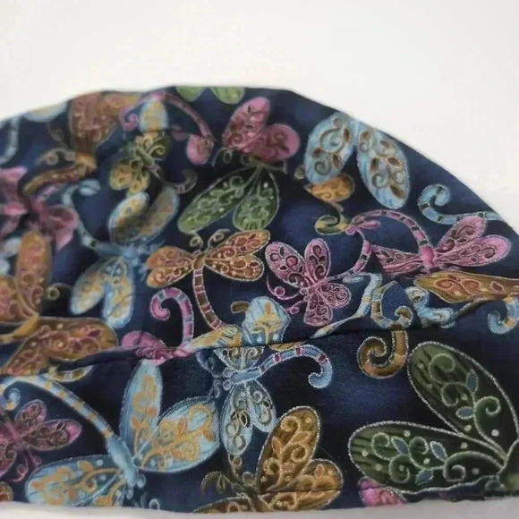 Sparkling Earth Scrub Cap blue paisley dragon flies one size - Picture 6 of 6